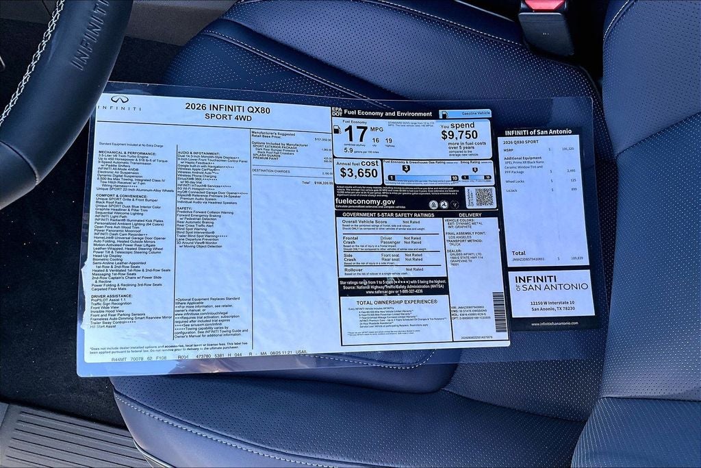 2026 INFINITI QX80 SPORT