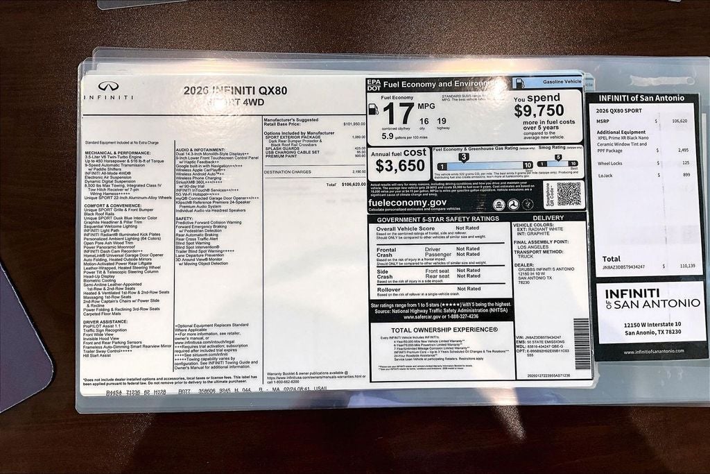 2026 INFINITI QX80 SPORT