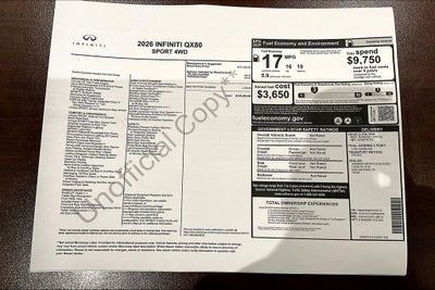 2026 INFINITI QX80 SPORT