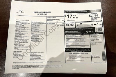 2026 INFINITI QX80 SPORT