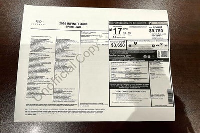 2026 INFINITI QX80 SPORT