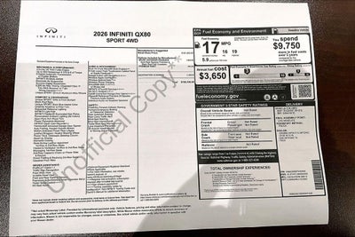 2026 INFINITI QX80 SPORT