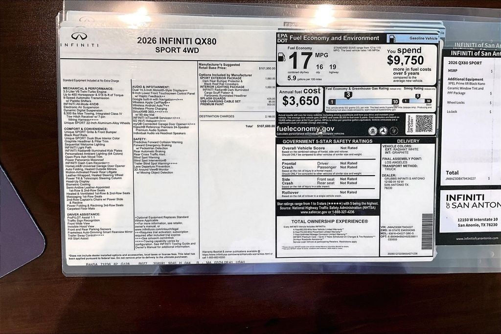 2026 INFINITI QX80 SPORT