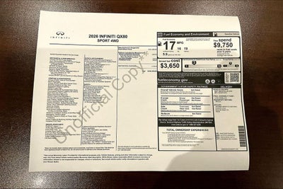 2026 INFINITI QX80 SPORT