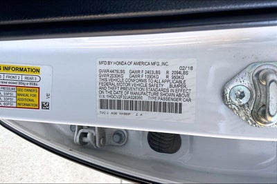 2018 Honda Accord Sport 2.0T