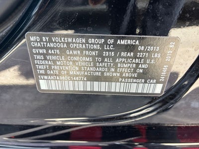 2013 Volkswagen Passat 2.5L Wolfsburg Edition