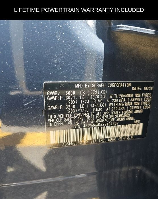 2025 Subaru Ascent Onyx Edition Touring
