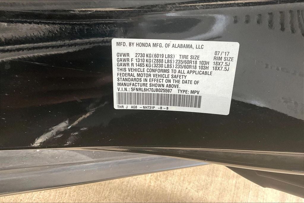 2018 Honda Odyssey EX-L