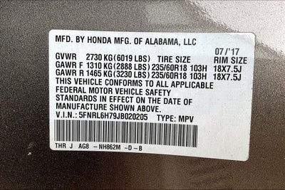 2018 Honda Odyssey EX-L
