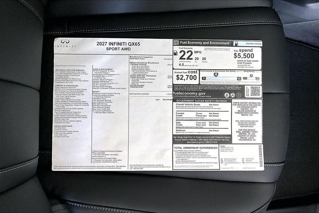 2027 INFINITI QX65 SPORT