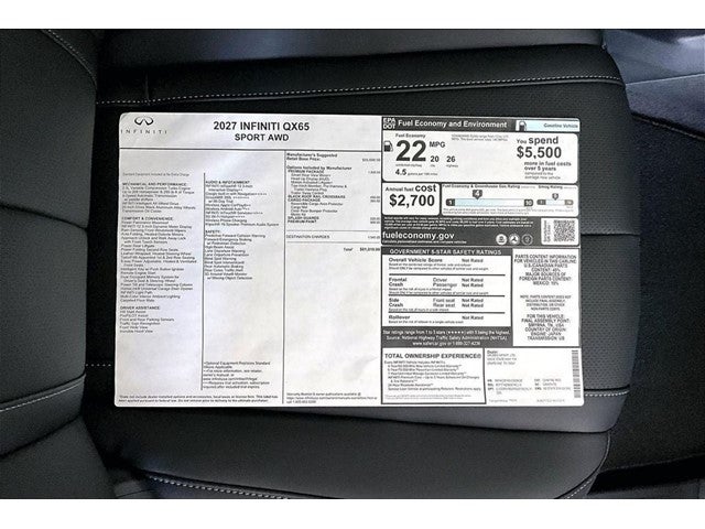 2027 INFINITI QX65 SPORT