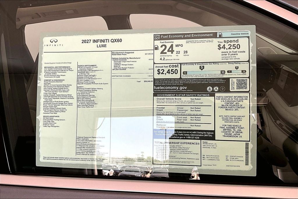 2027 INFINITI QX60 LUXE