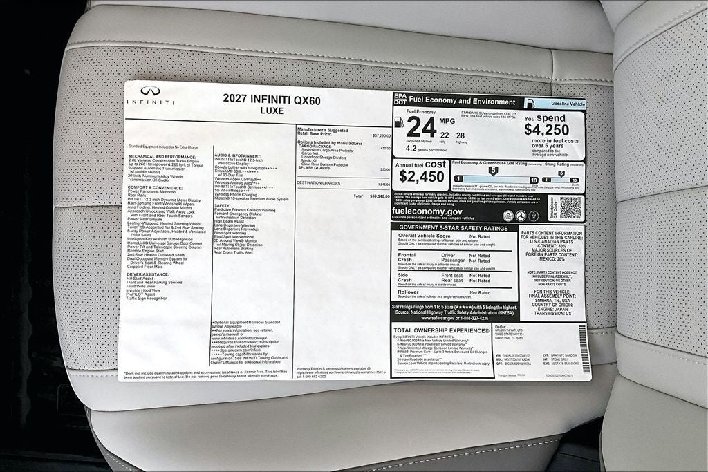2027 INFINITI QX60 LUXE