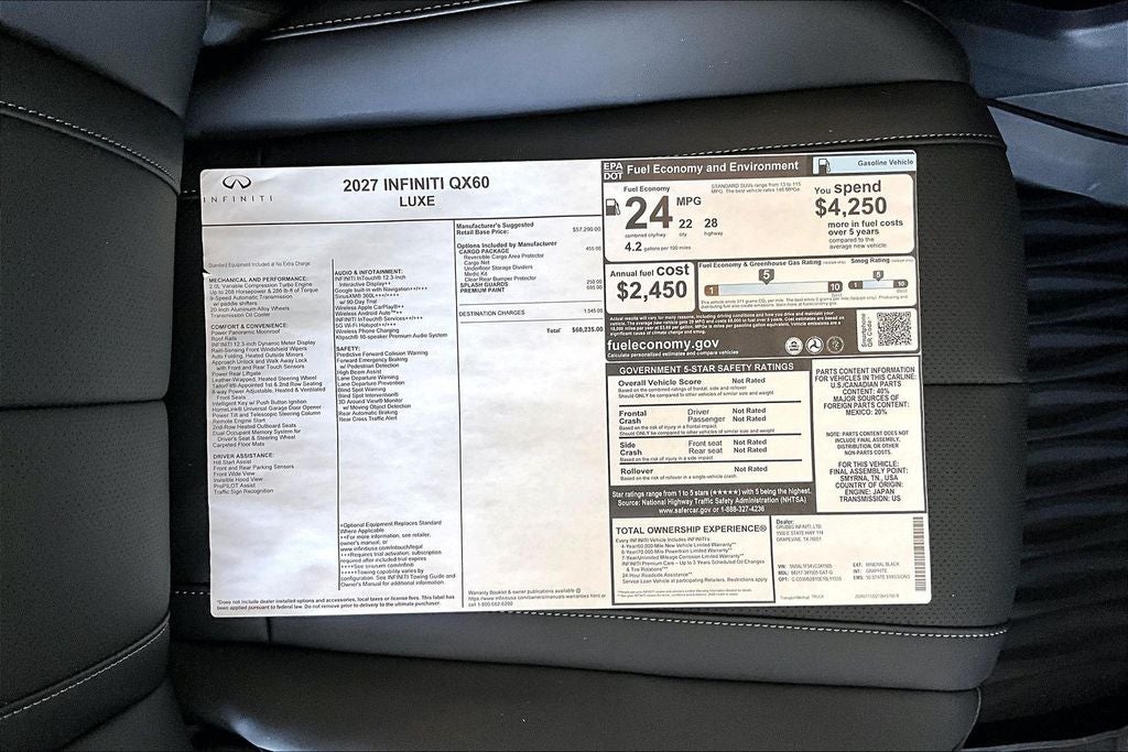 2027 INFINITI QX60 LUXE
