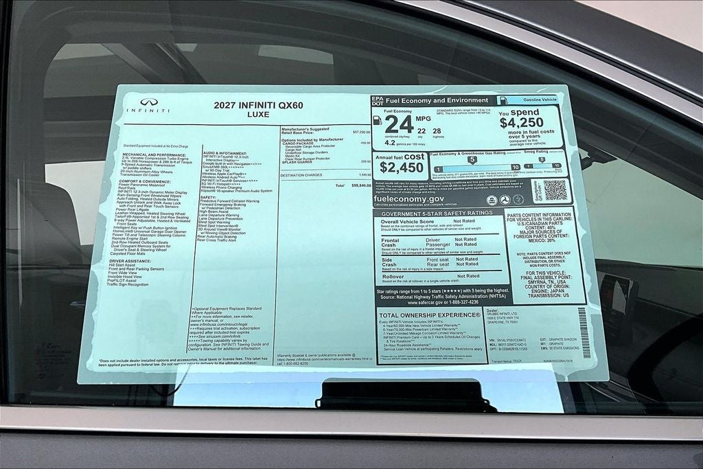 2027 INFINITI QX60 LUXE