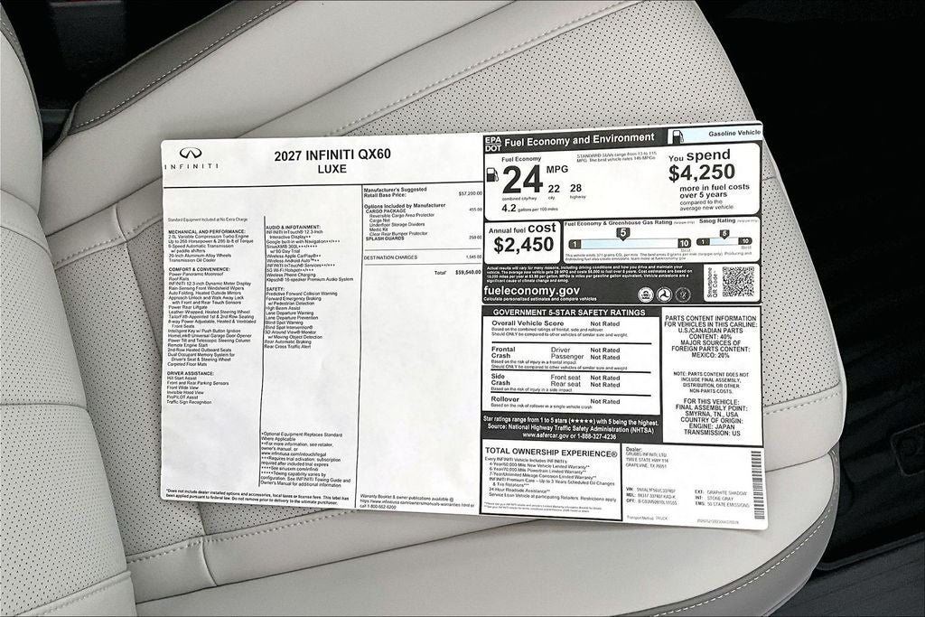 2027 INFINITI QX60 LUXE