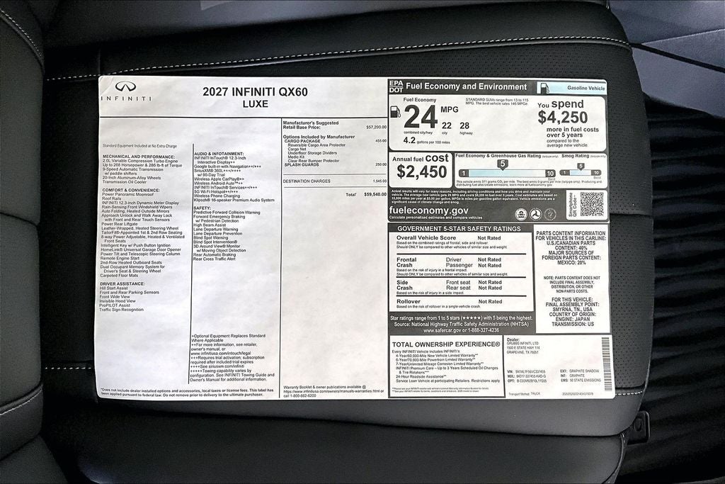 2027 INFINITI QX60 LUXE
