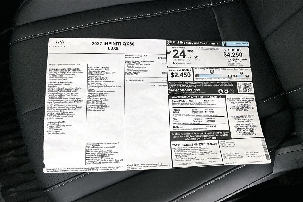 2027 INFINITI QX60 LUXE