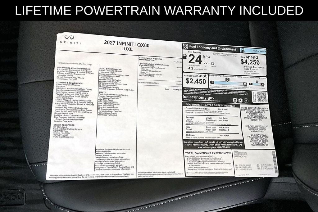 2027 INFINITI QX60 LUXE