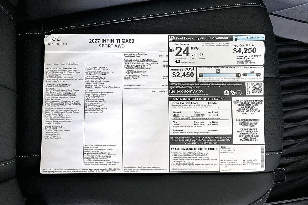 2027 INFINITI QX60 SPORT