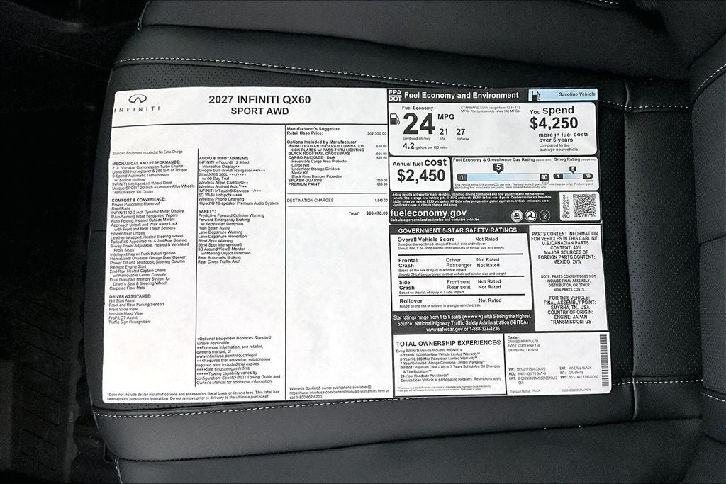2027 INFINITI QX60 SPORT