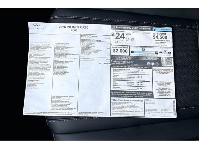 2026 INFINITI QX60 LUXE