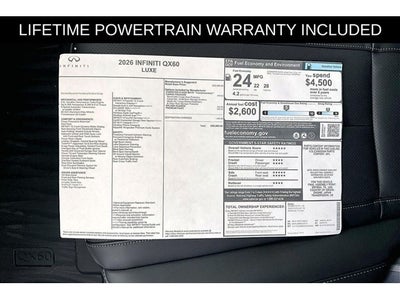 2026 INFINITI QX60 LUXE