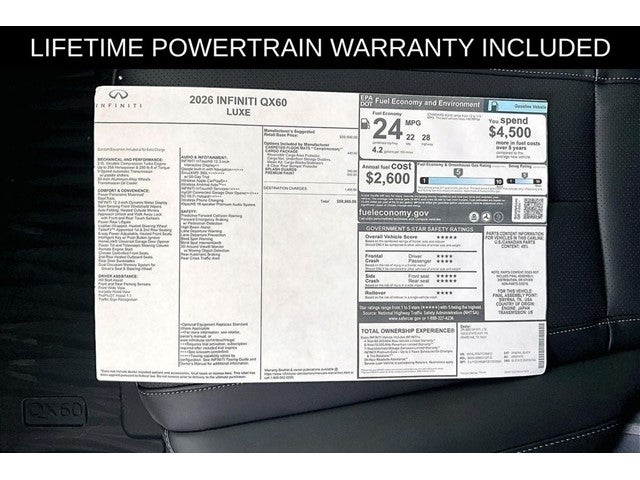 2026 INFINITI QX60 LUXE