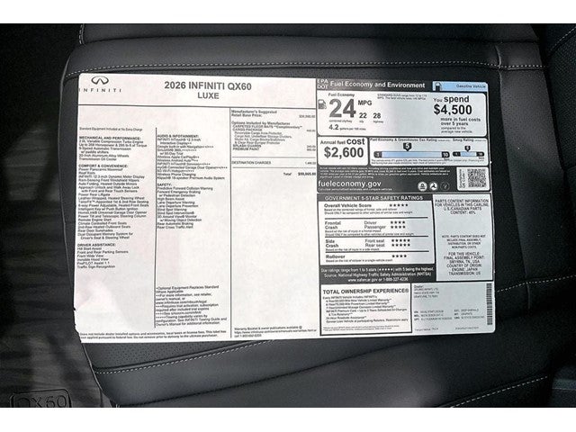 2026 INFINITI QX60 LUXE