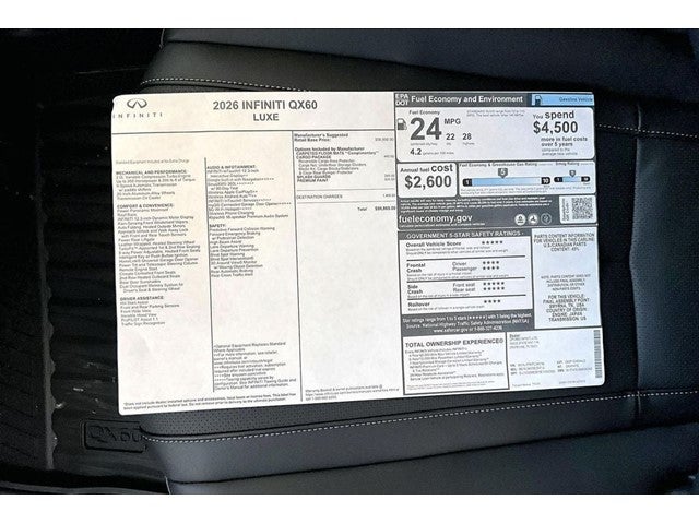 2026 INFINITI QX60 LUXE