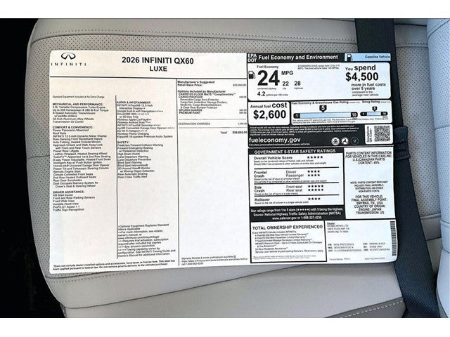 2026 INFINITI QX60 LUXE
