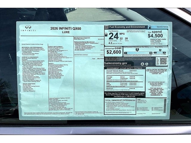 2026 INFINITI QX60 LUXE