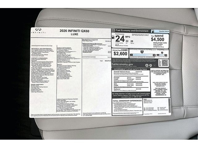2026 INFINITI QX60 LUXE