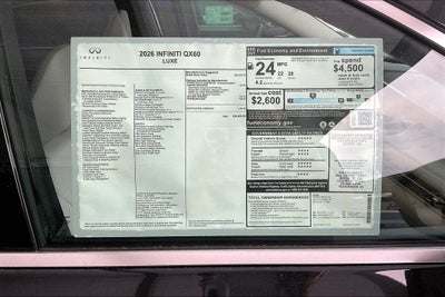 2026 INFINITI QX60 LUXE
