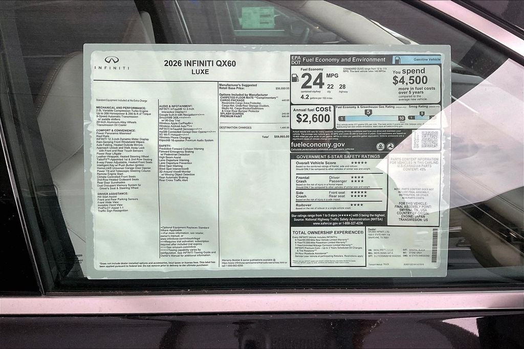 2026 INFINITI QX60 LUXE