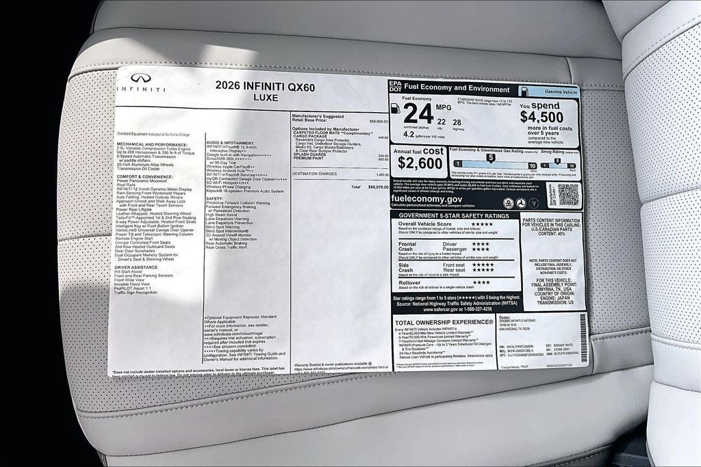2026 INFINITI QX60 LUXE
