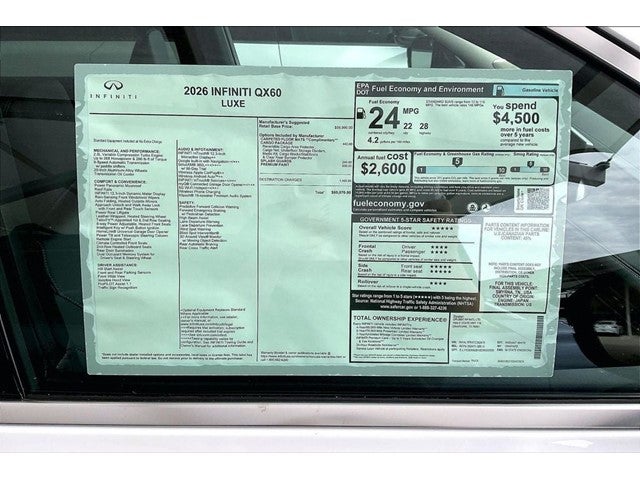 2026 INFINITI QX60 LUXE