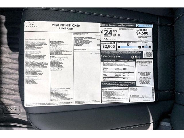 2026 INFINITI QX60 LUXE