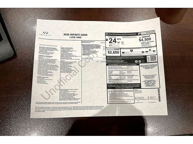 2026 INFINITI QX60 LUXE