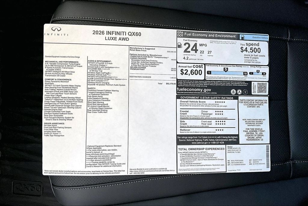 2026 INFINITI QX60 LUXE