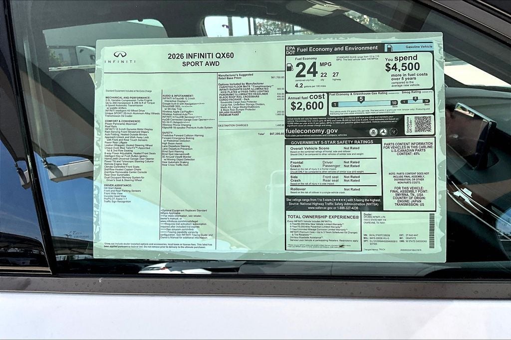 2026 INFINITI QX60 SPORT
