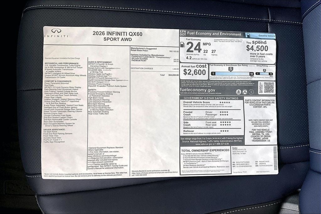 2026 INFINITI QX60 SPORT