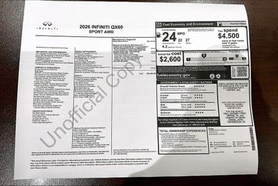 2026 INFINITI QX60 SPORT