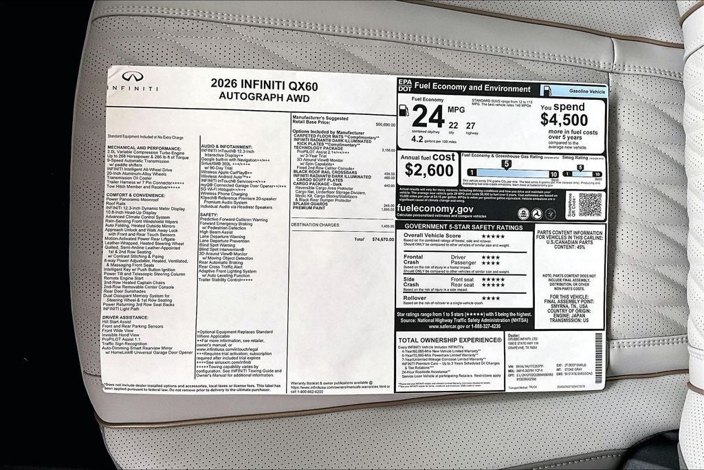 2026 INFINITI QX60 Autograph