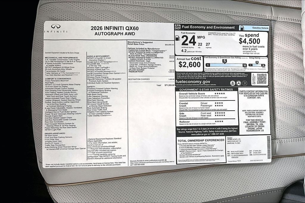 2026 INFINITI QX60 Autograph