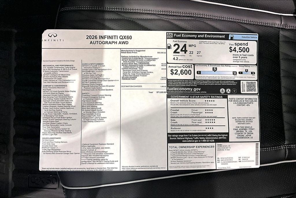 2026 INFINITI QX60 Autograph