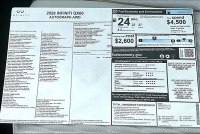 2026 INFINITI QX60 Autograph