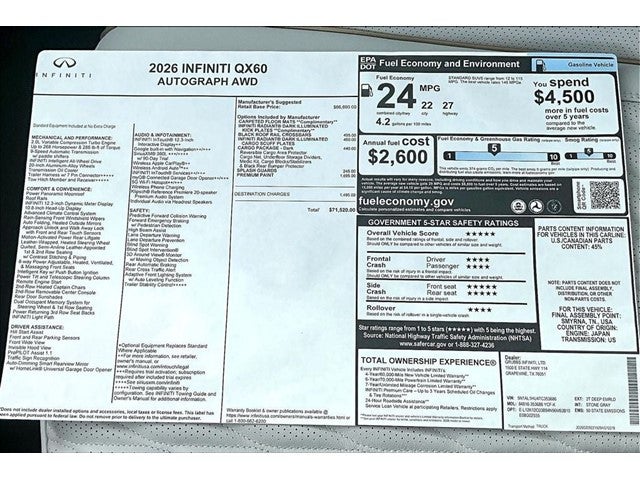 2026 INFINITI QX60 Autograph