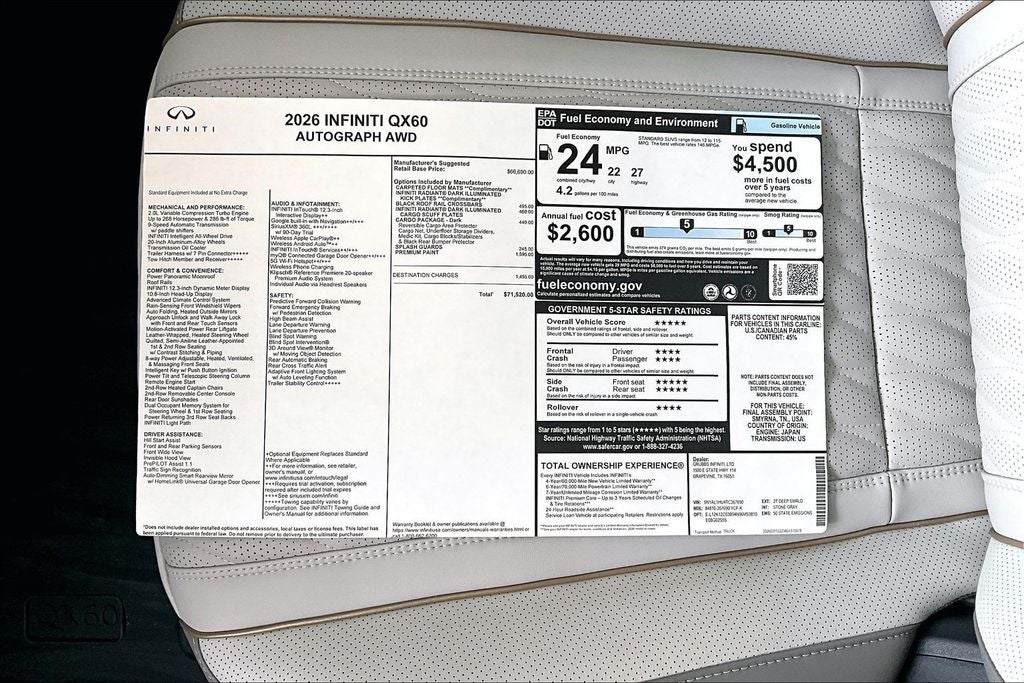 2026 INFINITI QX60 Autograph
