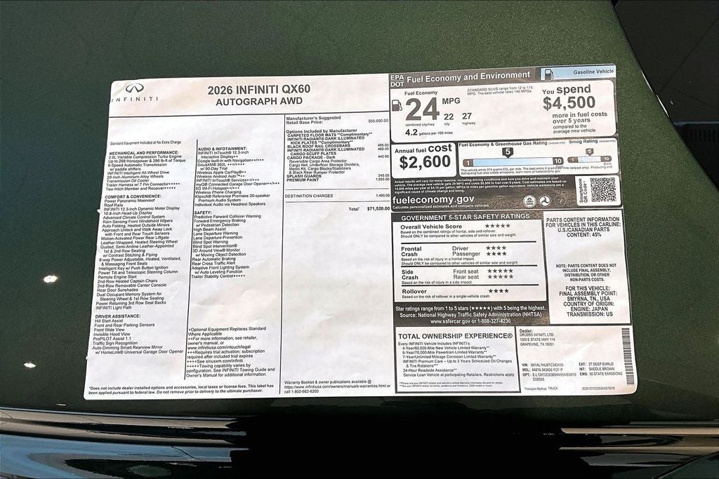 2026 INFINITI QX60 Autograph